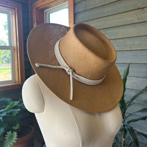 GIGI PIP BRE STRAW PORK PIE - NATURAL - Picture 5 of 10